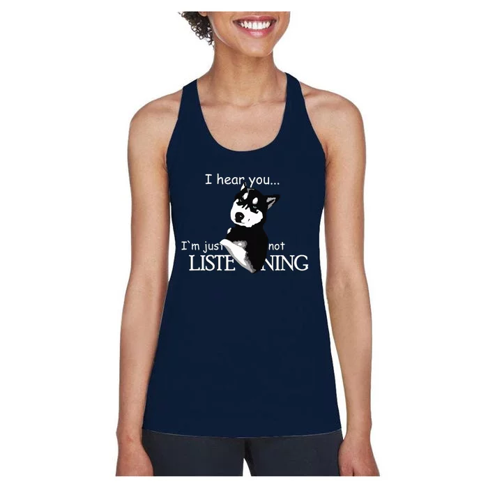 Siberian Husky Dog Husky Dog Lovers Funny Women's Racerback Tank