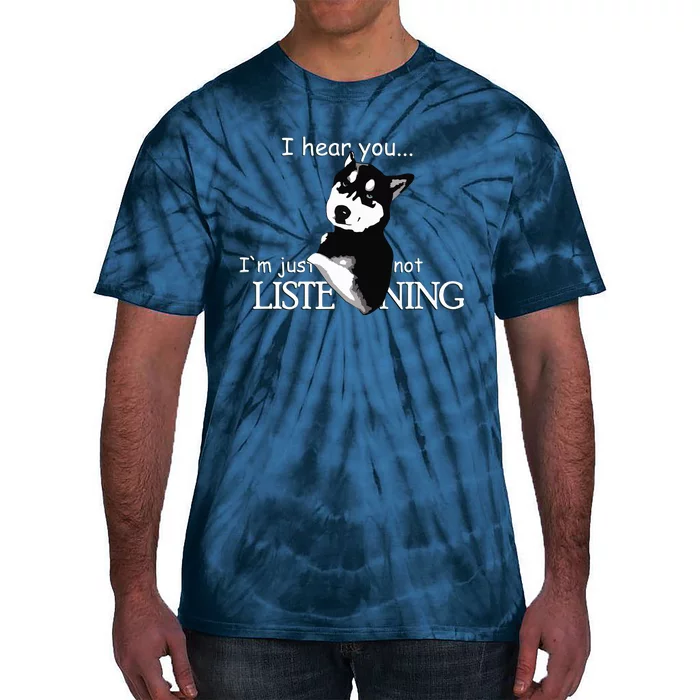 Siberian Husky Dog Husky Dog Lovers Funny Tie-Dye T-Shirt