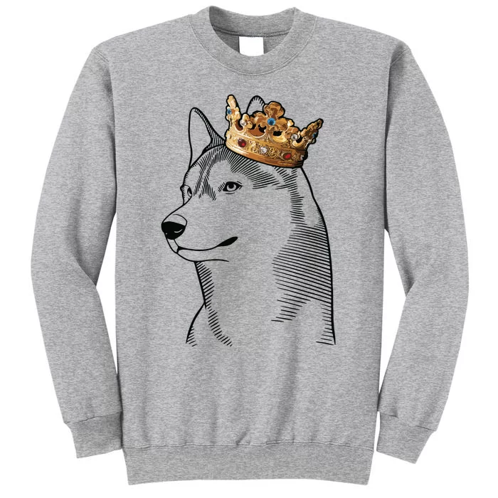 Siberian Husky Dog Wearing Crown Sweatshirt