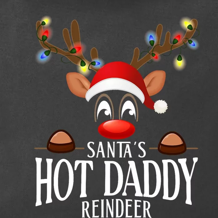 SantaS Hot Daddy Reindeer Funny Xmas Matching Pjs Zip Tote Bag