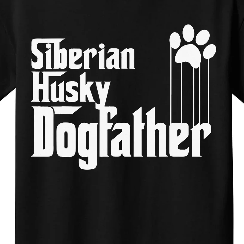 Siberian Husky Dog Dad Kids T-Shirt