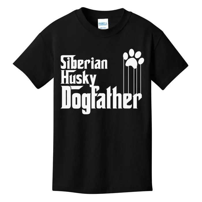 Siberian Husky Dog Dad Kids T-Shirt