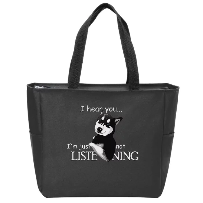 Siberian Husky Dog Husky Dog Lovers Zip Tote Bag