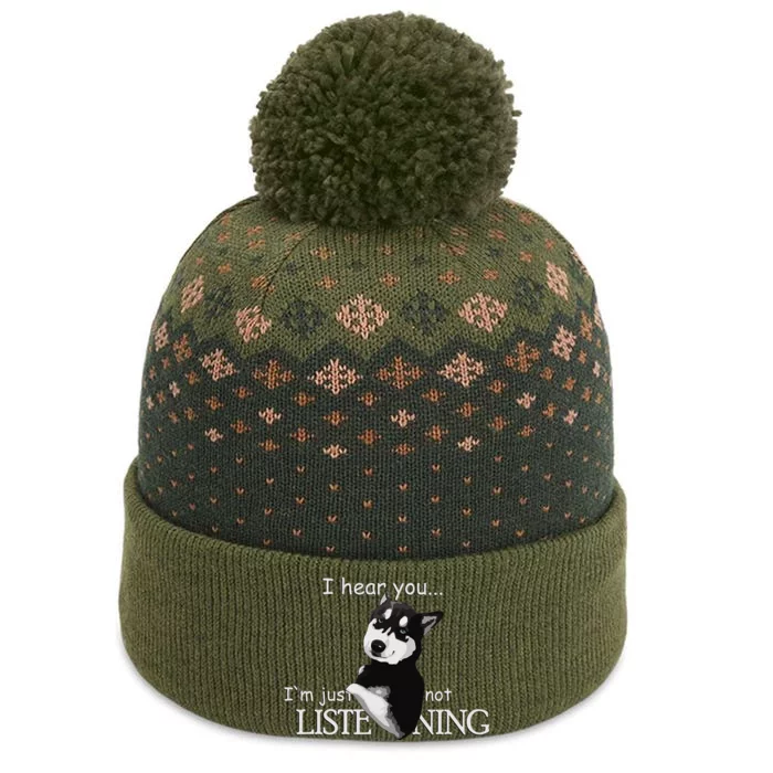 Siberian Husky Dog Husky Dog Lovers The Baniff Cuffed Pom Beanie