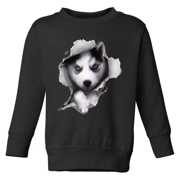 Siberian Husky Dog funny Husky Lover Toddler Sweatshirt