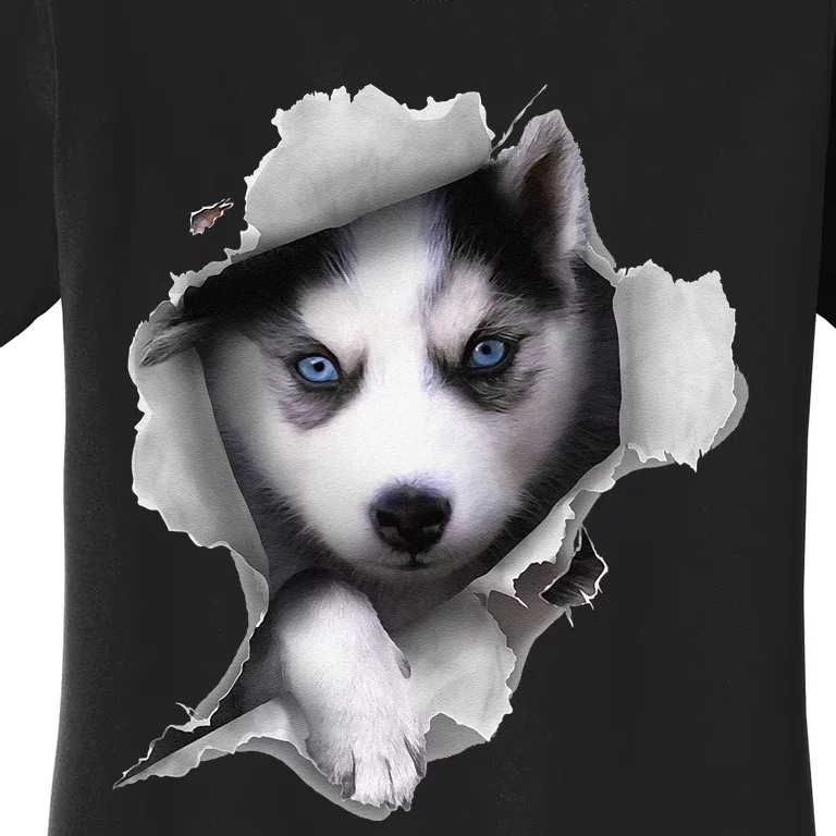 Siberian Husky Dog funny Husky Lover Women's T-Shirt