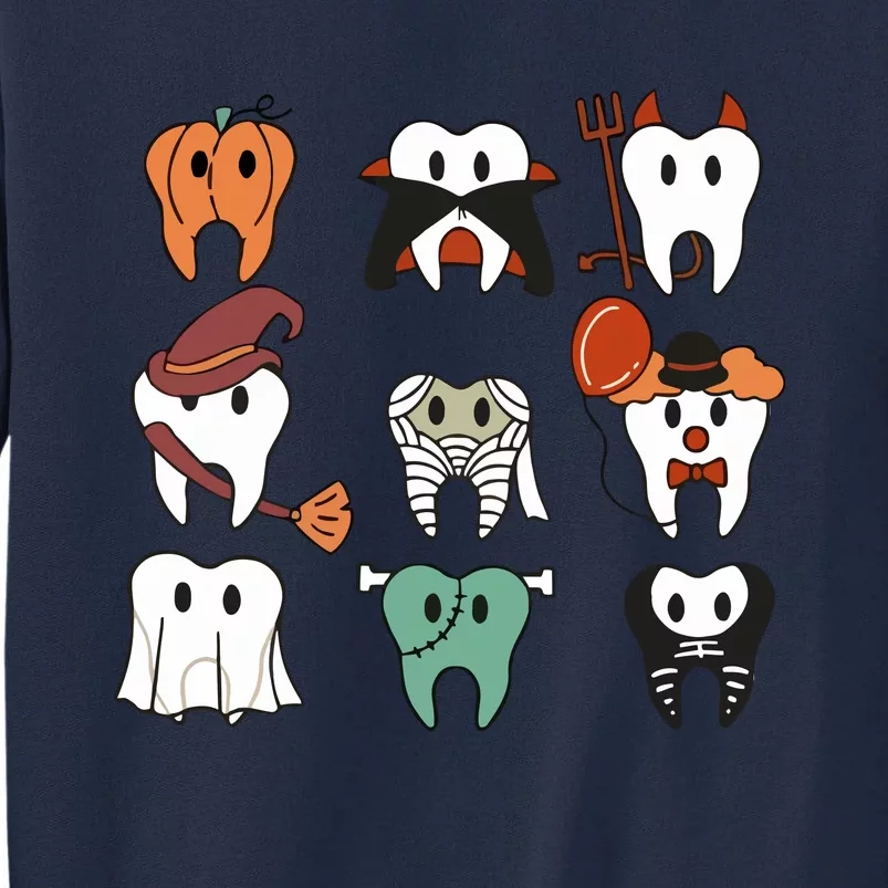 Spooky Halloween Dentist Dental Tall Sweatshirt