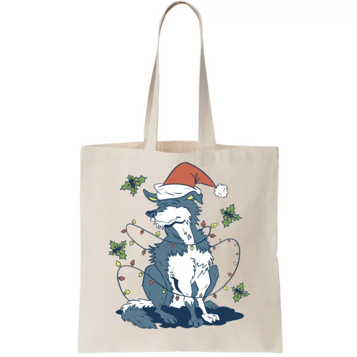 Siberian Husky Dog Christmas Holiday Tote Bag