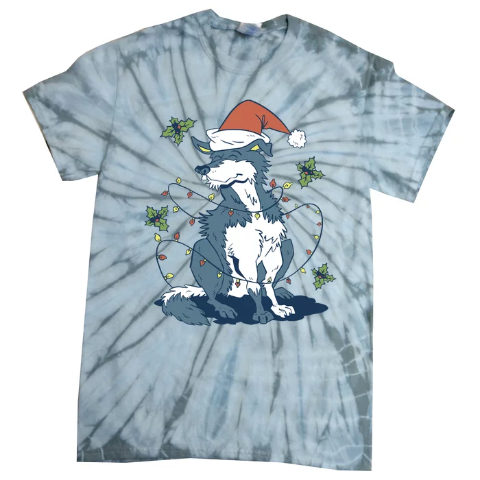 Siberian Husky Dog Christmas Holiday Tie-Dye T-Shirt