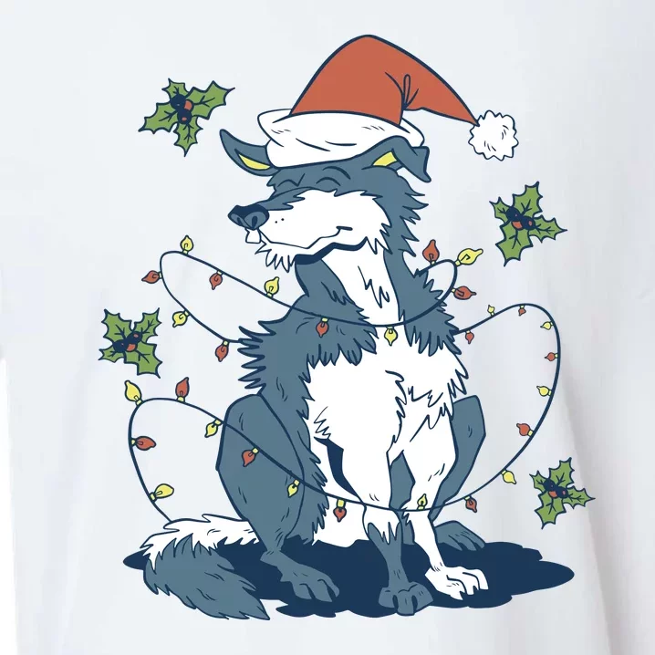 Siberian Husky Dog Christmas Holiday Sueded Cloud Jersey T-Shirt