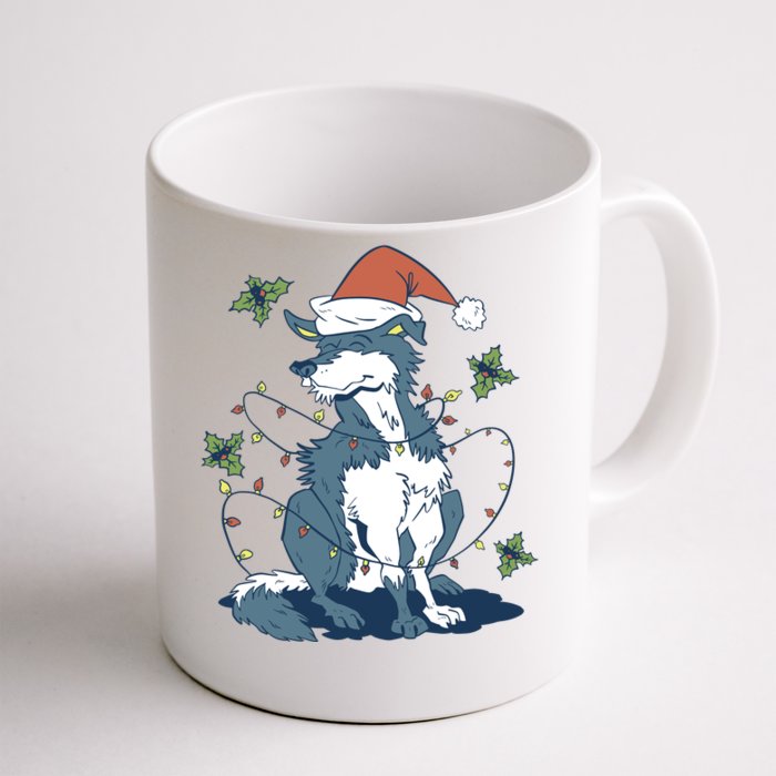 Siberian Husky Dog Christmas Holiday Front & Back Coffee Mug