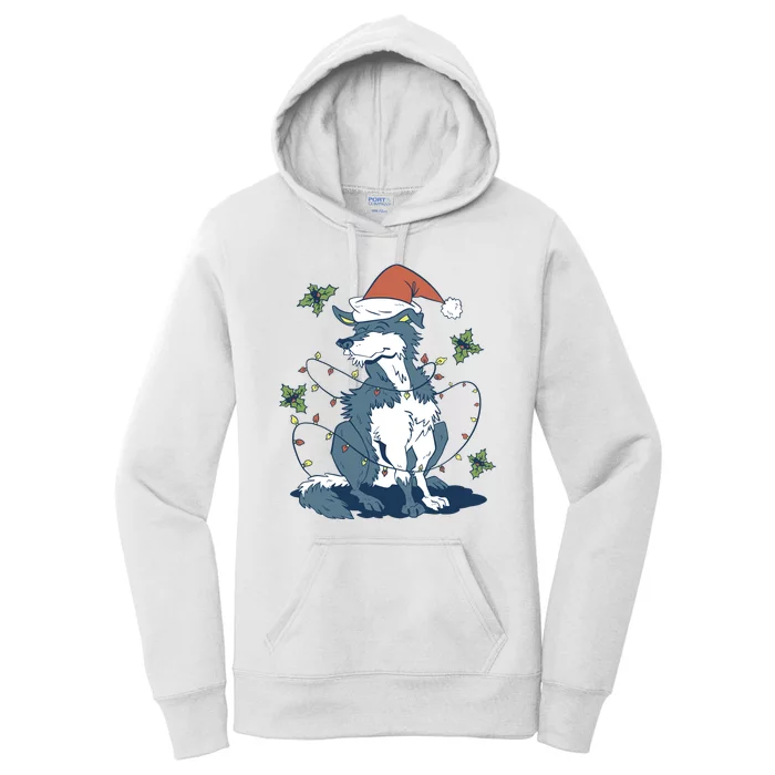 Siberian Husky Dog Christmas Holiday Women's Pullover Hoodie