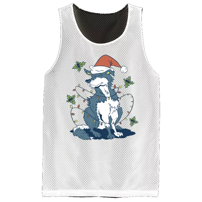 Siberian Husky Dog Christmas Holiday Mesh Reversible Basketball Jersey Tank