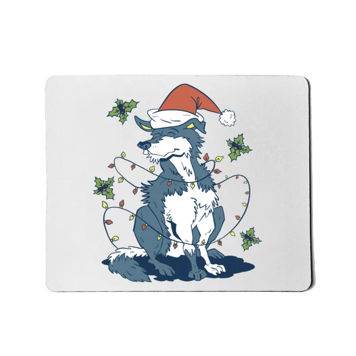 Siberian Husky Dog Christmas Holiday Mousepad