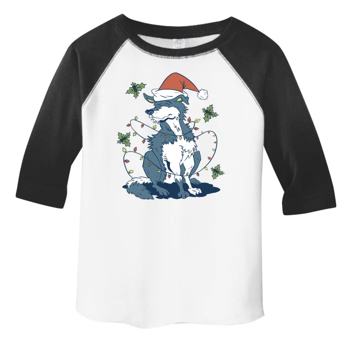 Siberian Husky Dog Christmas Holiday Toddler Fine Jersey T-Shirt