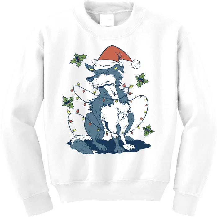 Siberian Husky Dog Christmas Holiday Kids Sweatshirt