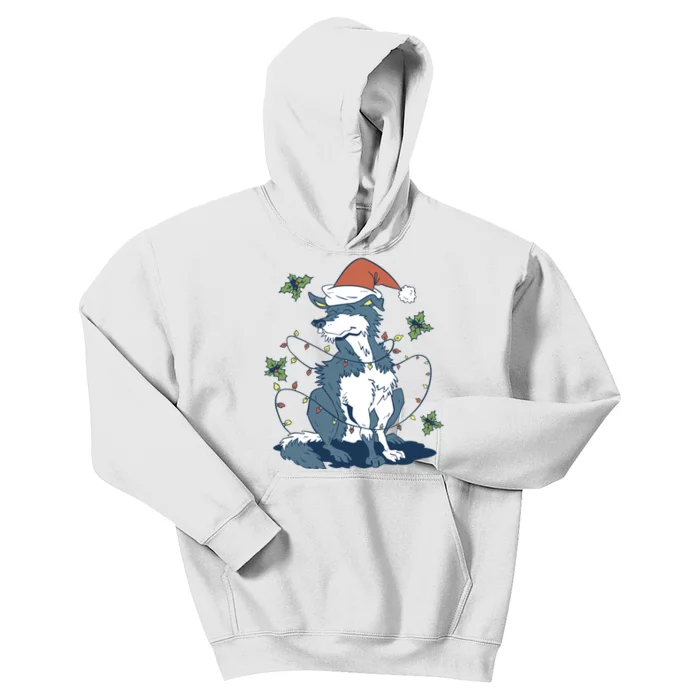 Siberian Husky Dog Christmas Holiday Kids Hoodie