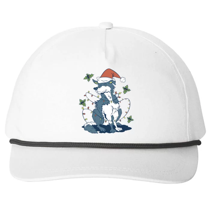 Siberian Husky Dog Christmas Holiday Snapback Five-Panel Rope Hat