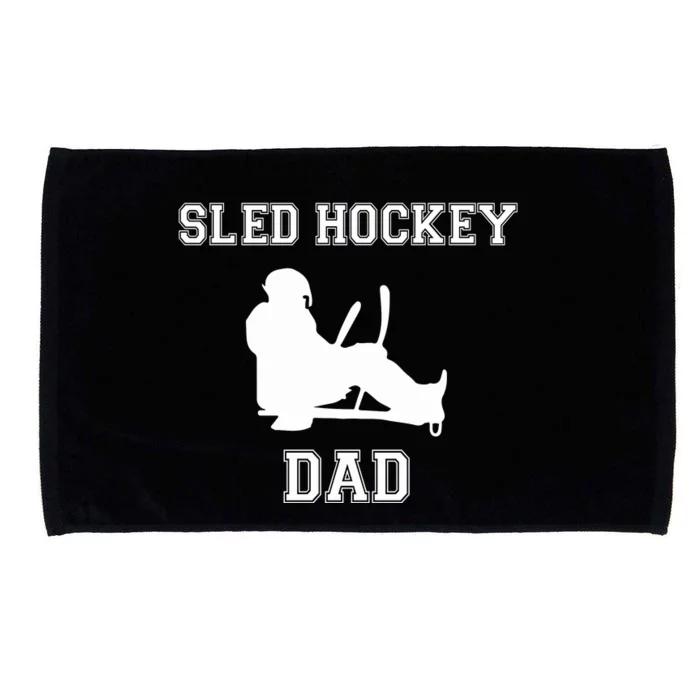 Sled Hockey Dad Gift For Father's Day Microfiber Hand Towel