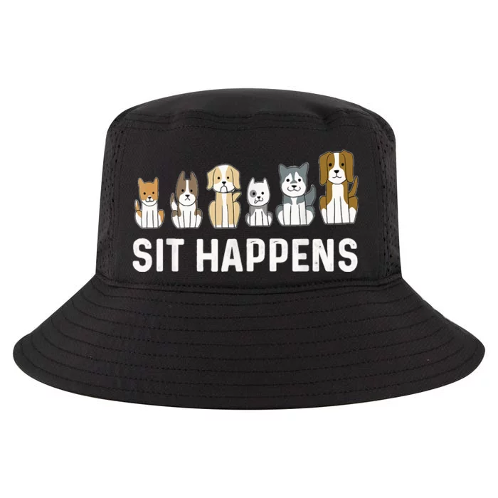 Sit Happens Dog Sitter Pet Sitting Animal Whisperer Cool Comfort Performance Bucket Hat