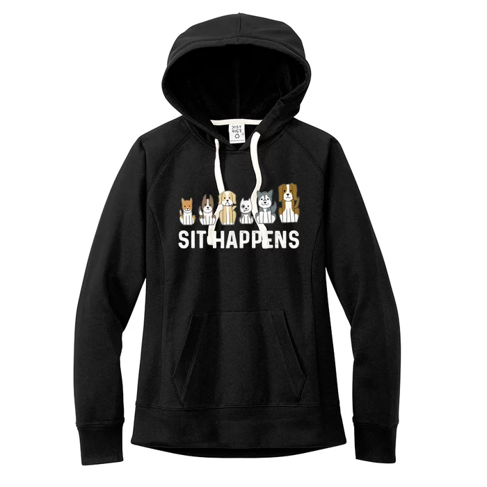 Sit Happens Dog Sitter Pet Sitting Animal Whisperer Women's Fleece Hoodie