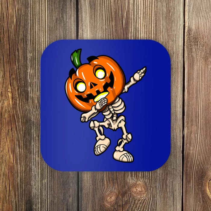 Scary Halloween Dab Funny Dabbing Skeleton Pumpkin Head Great Gift Coaster