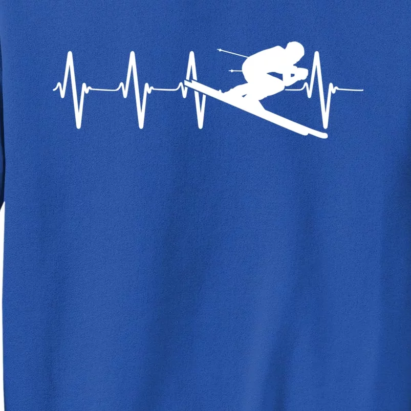 Ski Heartbeat Downhill Skiing Skier Gift Ski Bum Gift Sweatshirt