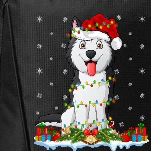 Siberian Husky Dog Xmas Lighting Siberian Husky Christmas Cute Gift City Backpack