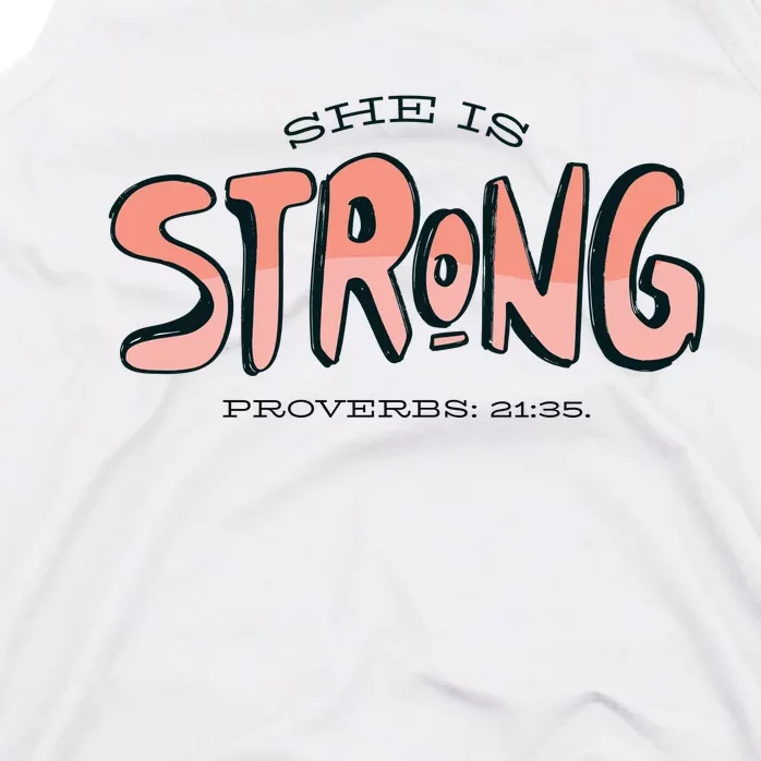 She Is Strong Bible Verse Tank Top