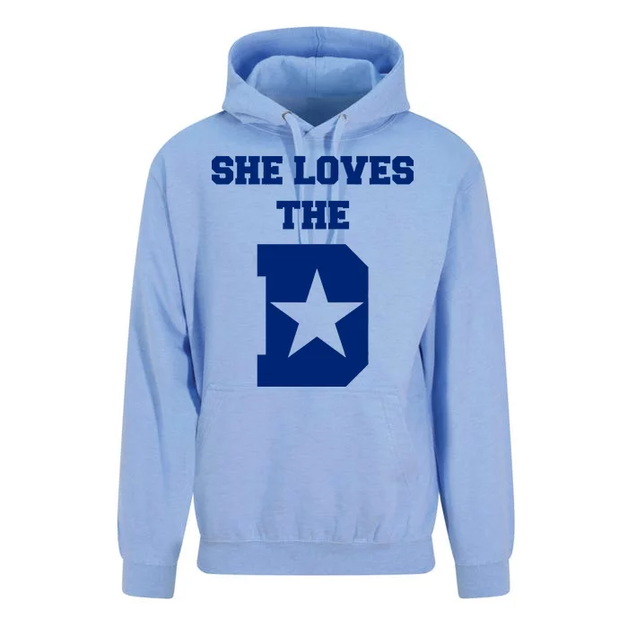 She Loves the D Dallas, Texas Pride Unisex Surf Hoodie