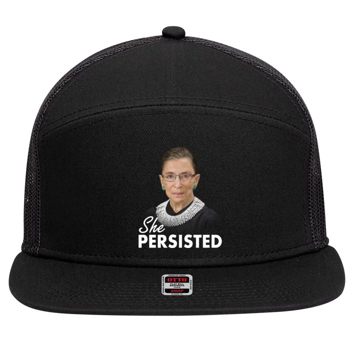 She Persisted RBG Ruth Bader Ginsburg 7 Panel Mesh Trucker Snapback Hat