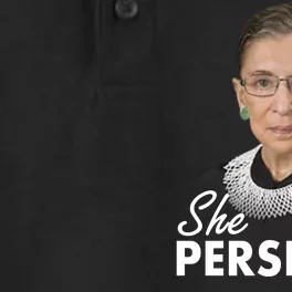 She Persisted RBG Ruth Bader Ginsburg Dry Zone Grid Performance Polo