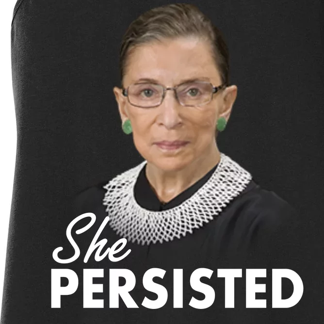 She Persisted RBG Ruth Bader Ginsburg Women's Racerback Tank