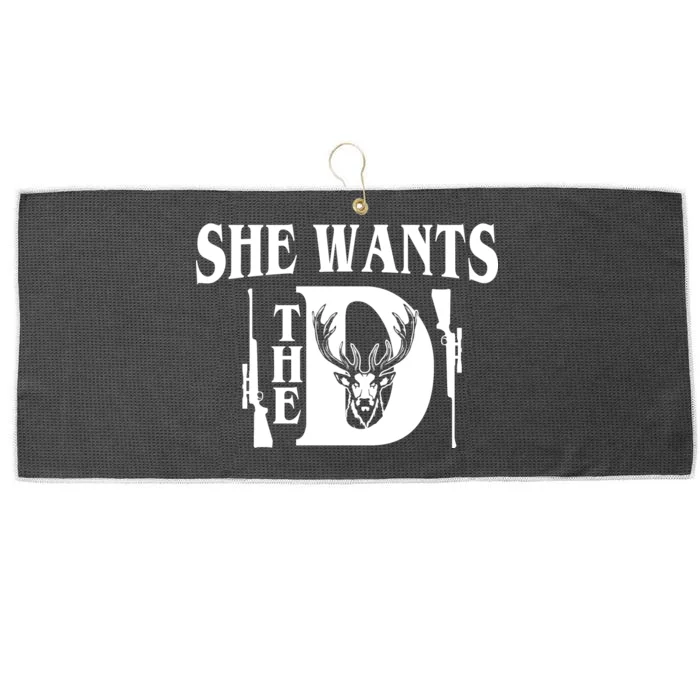 She Wants the D Hunting Large Microfiber Waffle Golf Towel