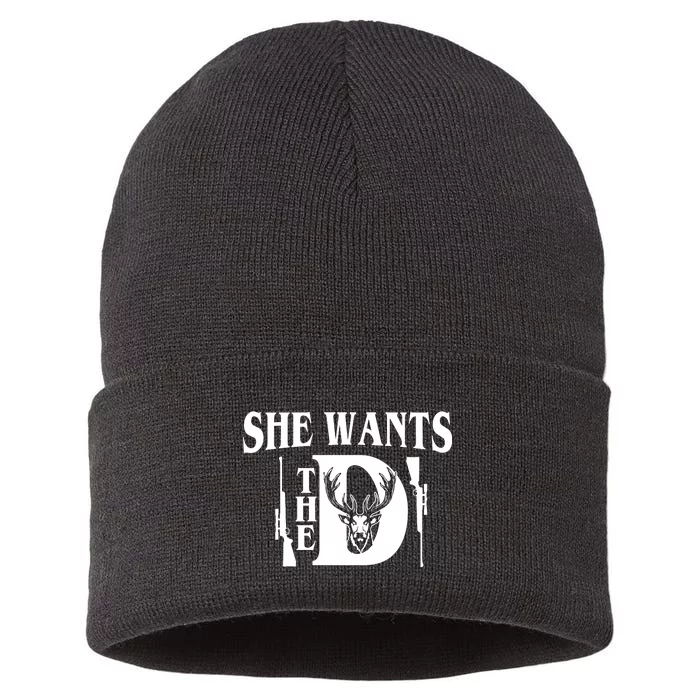 She Wants the D Hunting Sustainable Knit Beanie