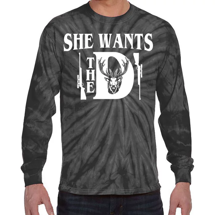 She Wants the D Hunting Tie-Dye Long Sleeve Shirt