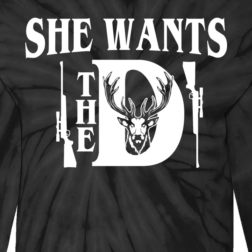 She Wants the D Hunting Tie-Dye Long Sleeve Shirt