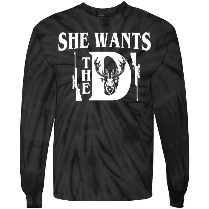 She Wants the D Hunting Tie-Dye Long Sleeve Shirt