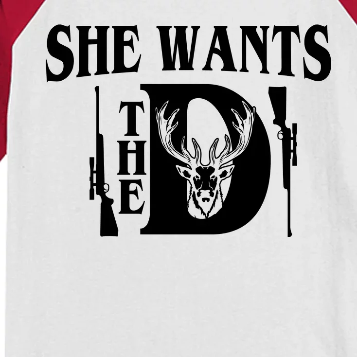 She Wants the D Hunting Kids Colorblock Raglan Jersey