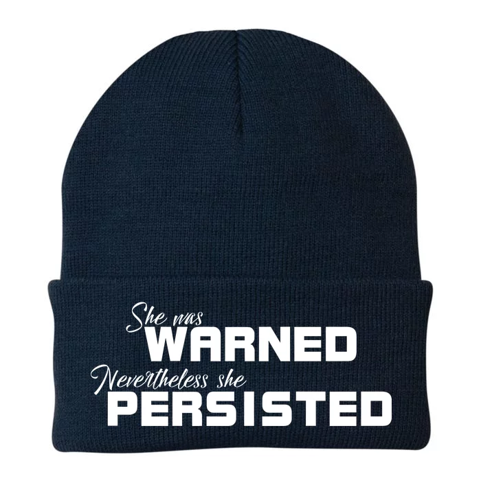 She Was Warned Nevertheless, She Persisted. Protest Knit Cap Winter Beanie