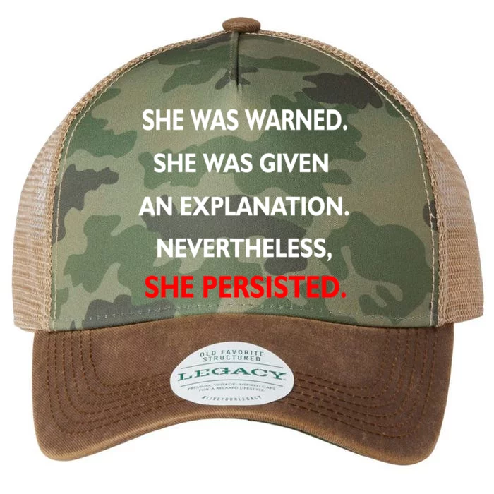 She Was Was Warned Nevertheless Persisted Legacy Tie Dye Trucker Hat