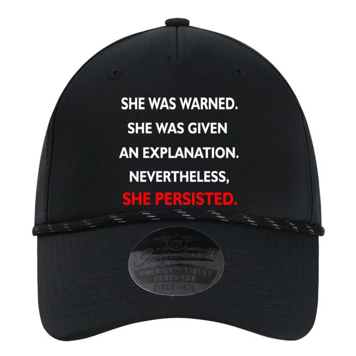 She Was Was Warned Nevertheless Persisted Performance The Dyno Cap