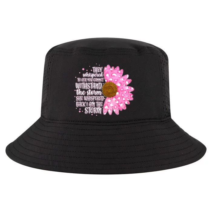 She Whispers Back I Am The Storm Pink Flower Cool Comfort Performance Bucket Hat