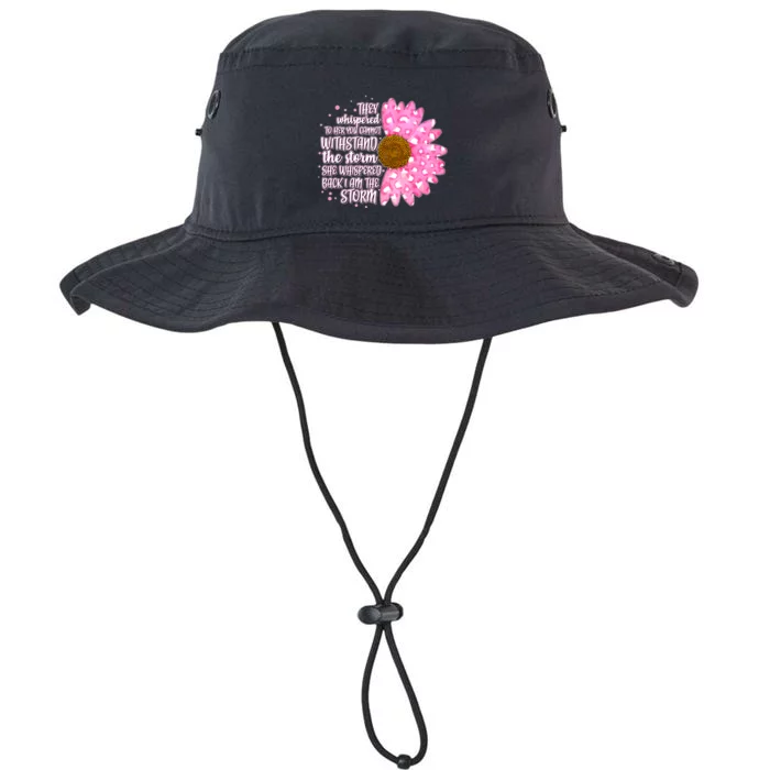 She Whispers Back I Am The Storm Pink Flower Legacy Cool Fit Booney Bucket Hat