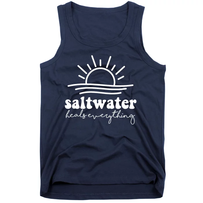 Saltwater Heals Everything Sunset Tank Top