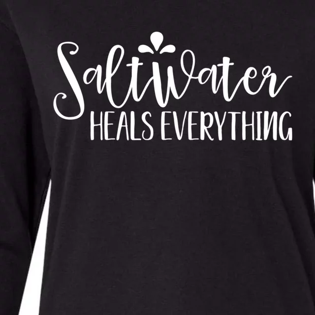 Saltwater Heals Everything Gift Womens Cotton Relaxed Long Sleeve T-Shirt