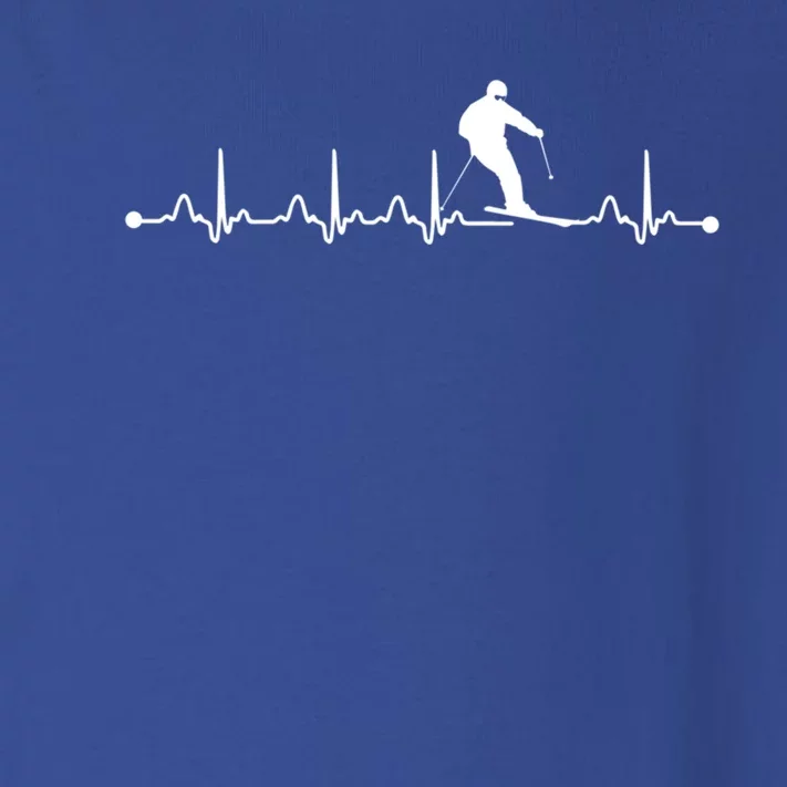 Skiing Heartbeat Ekg Pulse Skier Lover Funny Gift Toddler Long Sleeve Shirt