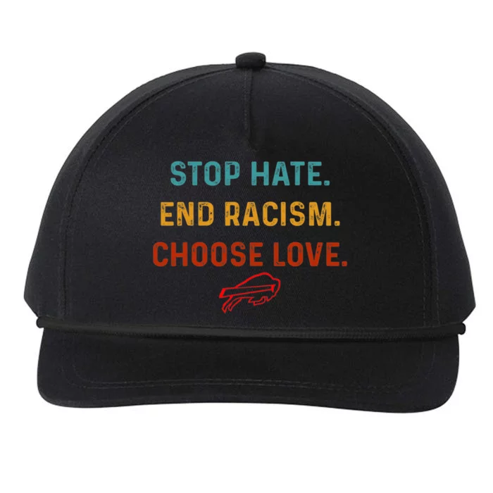 Stop Hate End Racism Choose Love Snapback Five-Panel Rope Hat