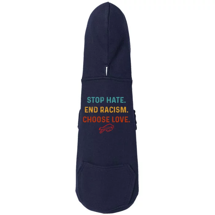 Stop Hate End Racism Choose Love Doggie 3-End Fleece Hoodie