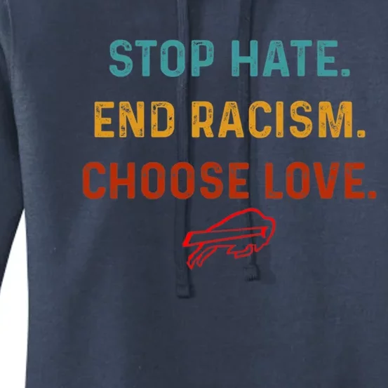 Stop Hate End Racism Choose Love Women's Pullover Hoodie